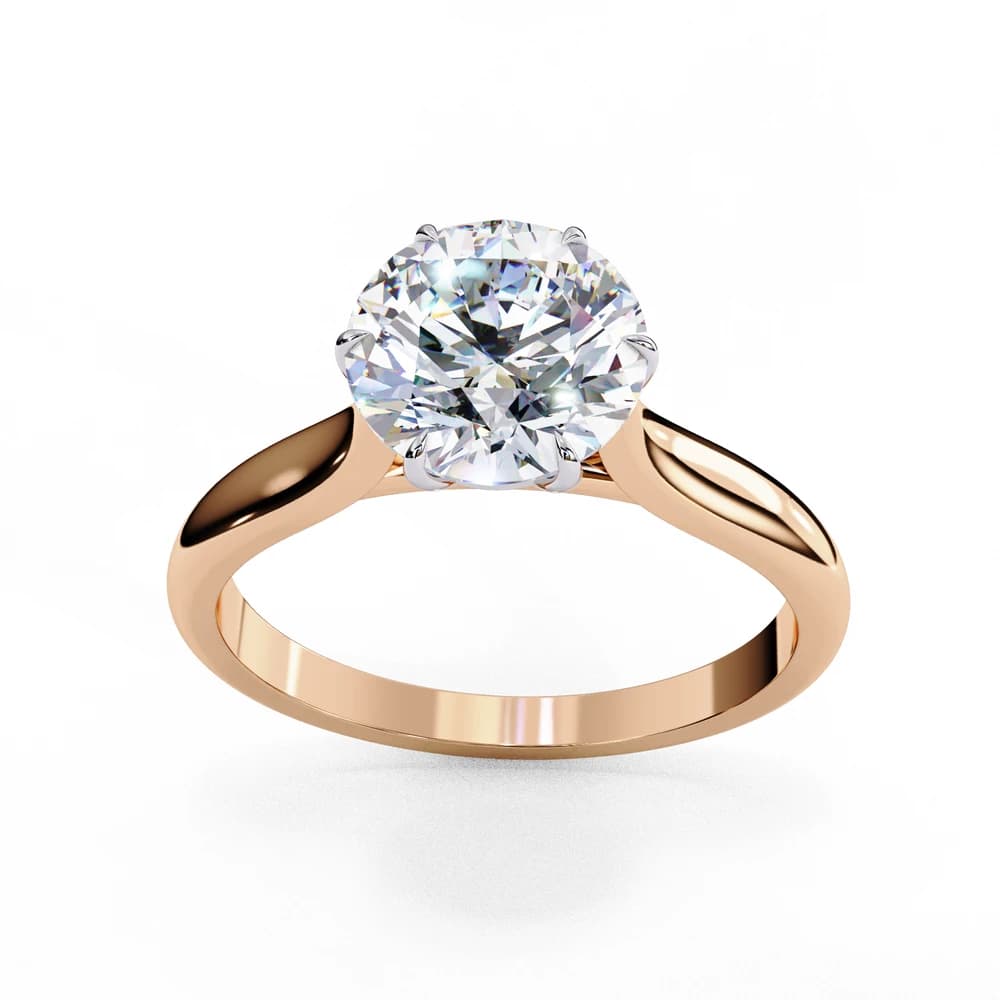 Dazzling Solitude Round Cut Lab Grown Diamond Ring - Image 12 Dazzling Solitude Round Cut Lab Grown Diamond Ring, view 12 of 14