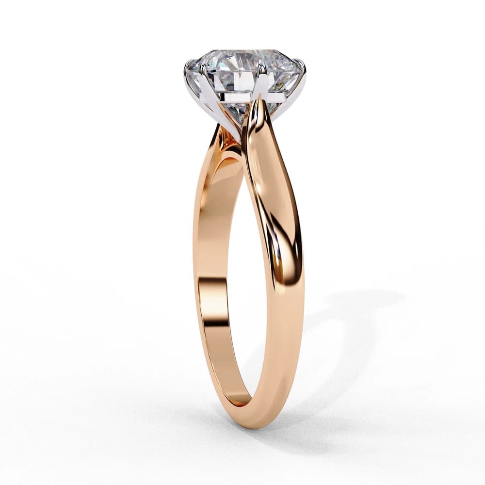 Dazzling Solitude Round Cut Lab Grown Diamond Ring - Image 13 Dazzling Solitude Round Cut Lab Grown Diamond Ring, view 13 of 14