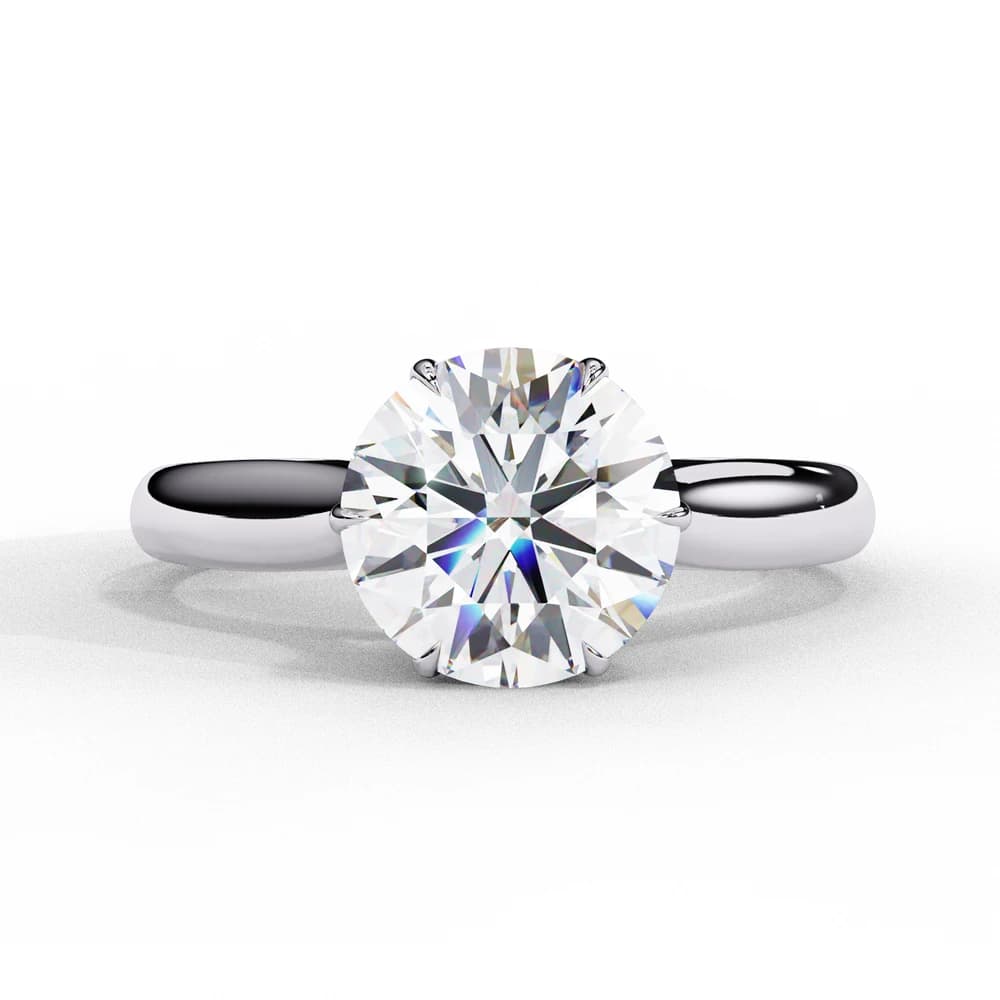 Dazzling Solitude Round Cut Lab Grown Diamond Ring - Image 14 Dazzling Solitude Round Cut Lab Grown Diamond Ring, view 14 of 14