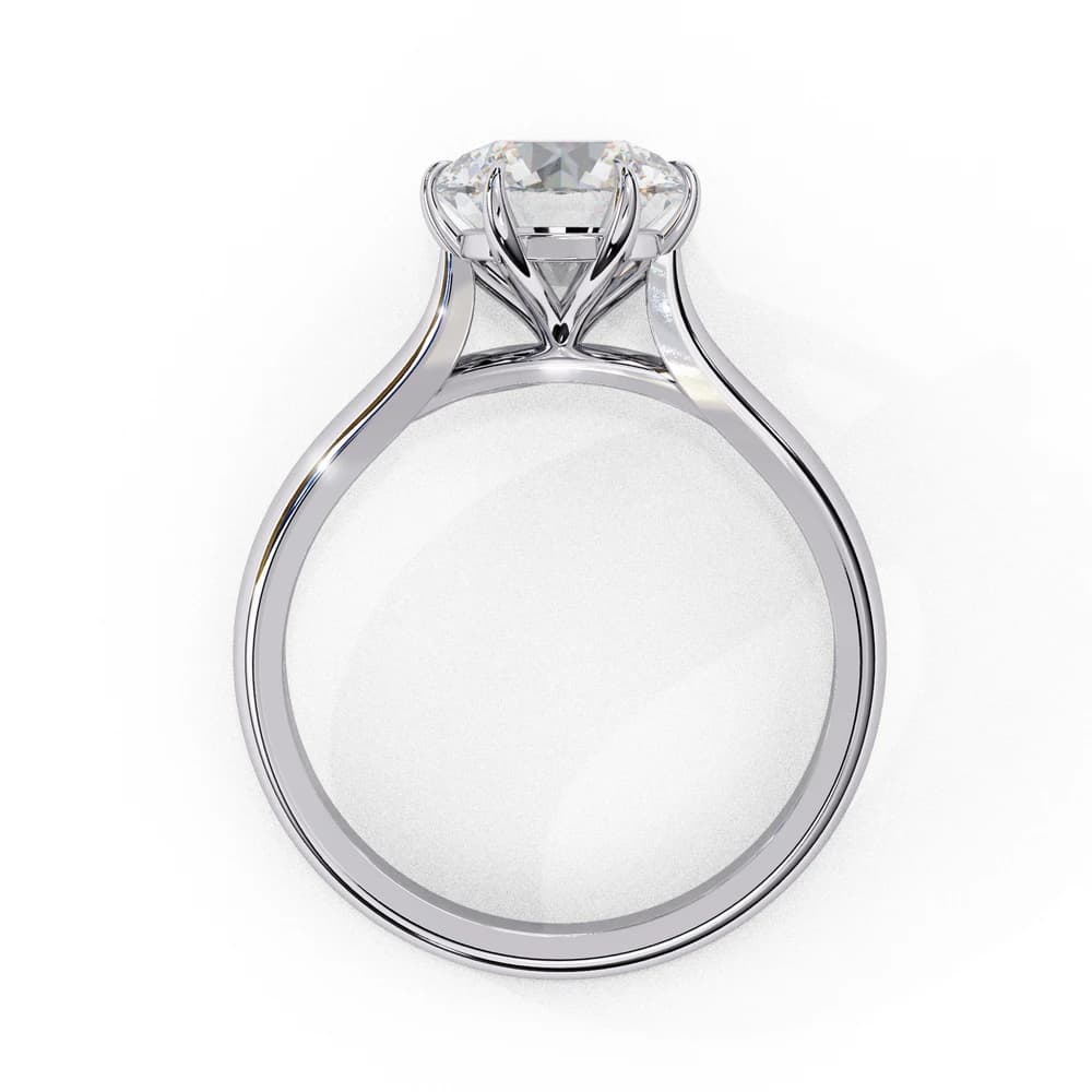 Dazzling Solitude Round Cut Lab Grown Diamond Ring - Image 2 Dazzling Solitude Round Cut Lab Grown Diamond Ring, view 2 of 14