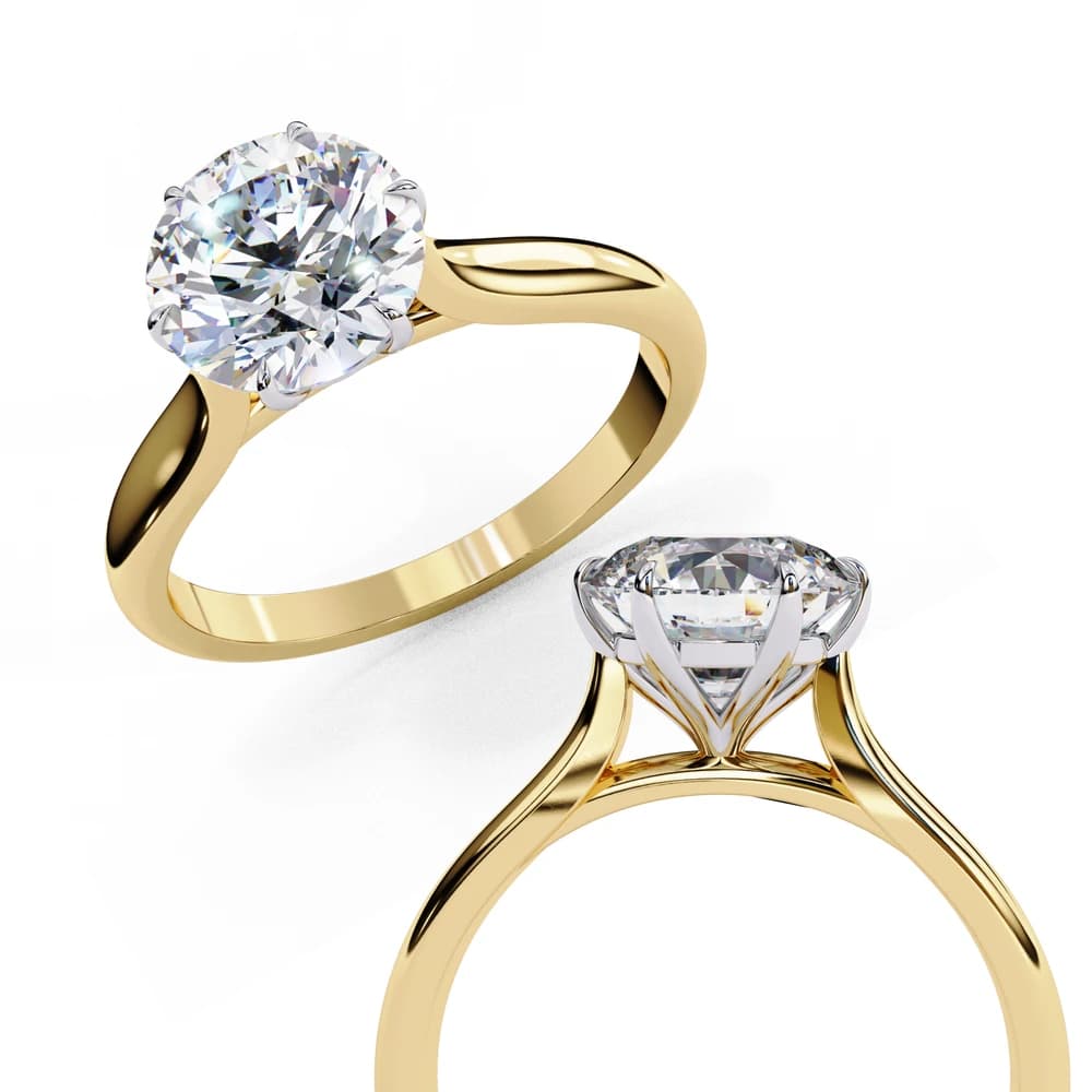 Dazzling Solitude Round Cut Lab Grown Diamond Ring - Image 5 Dazzling Solitude Round Cut Lab Grown Diamond Ring, view 5 of 14