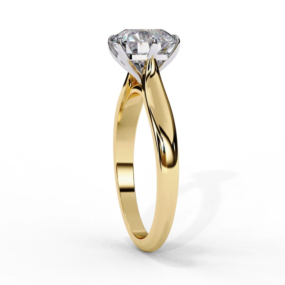 Dazzling Solitude Round Cut Lab Grown Diamond Ring - Image 7 Dazzling Solitude Round Cut Lab Grown Diamond Ring, view 7 of 14