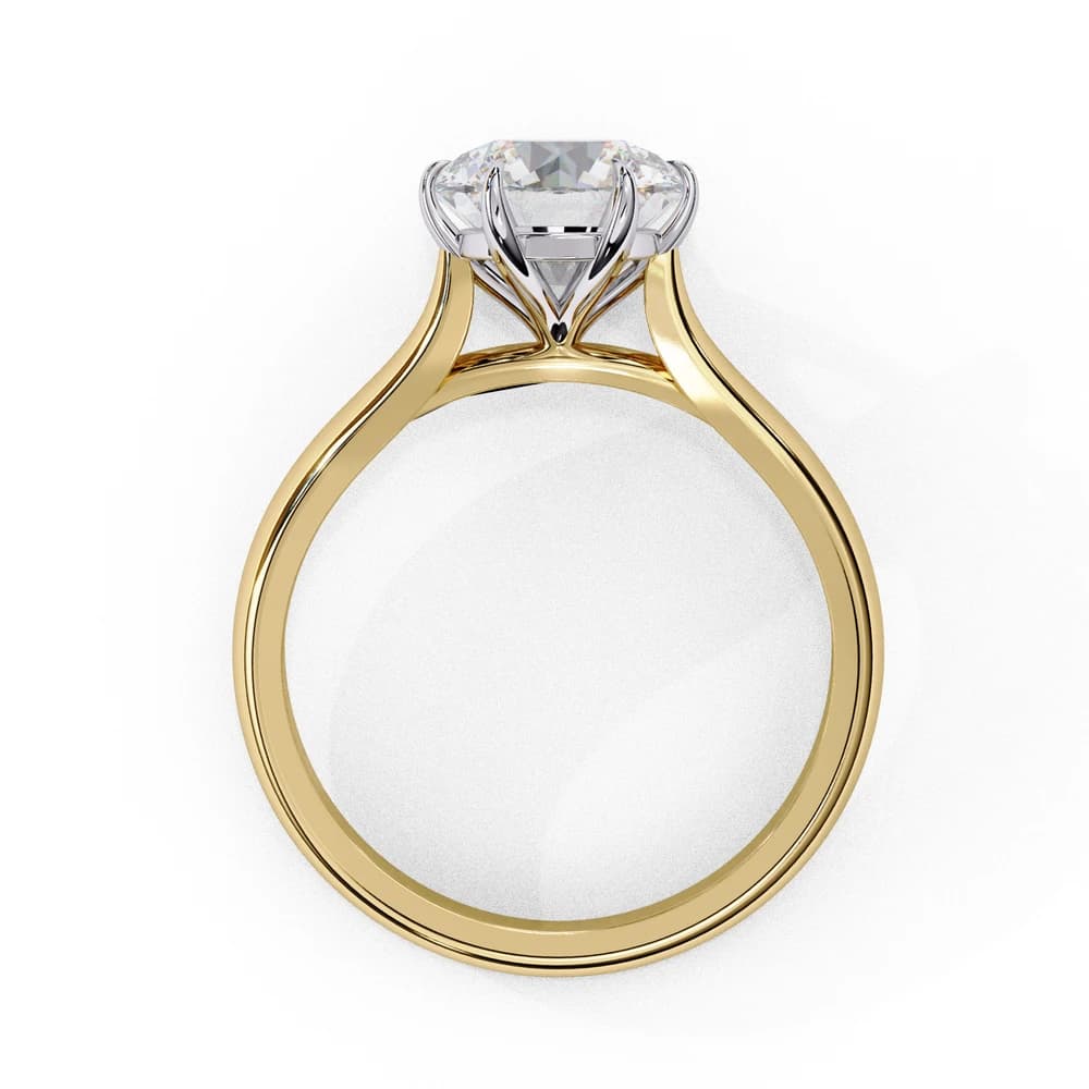 Dazzling Solitude Round Cut Lab Grown Diamond Ring - Image 8 Dazzling Solitude Round Cut Lab Grown Diamond Ring, view 8 of 14