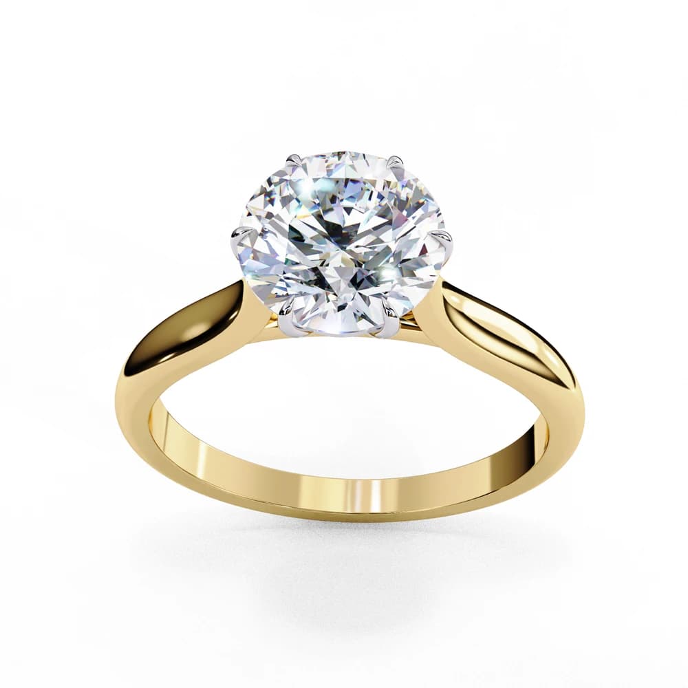 Dazzling Solitude Round Cut Lab Grown Diamond Ring - Image 9 Dazzling Solitude Round Cut Lab Grown Diamond Ring, view 9 of 14