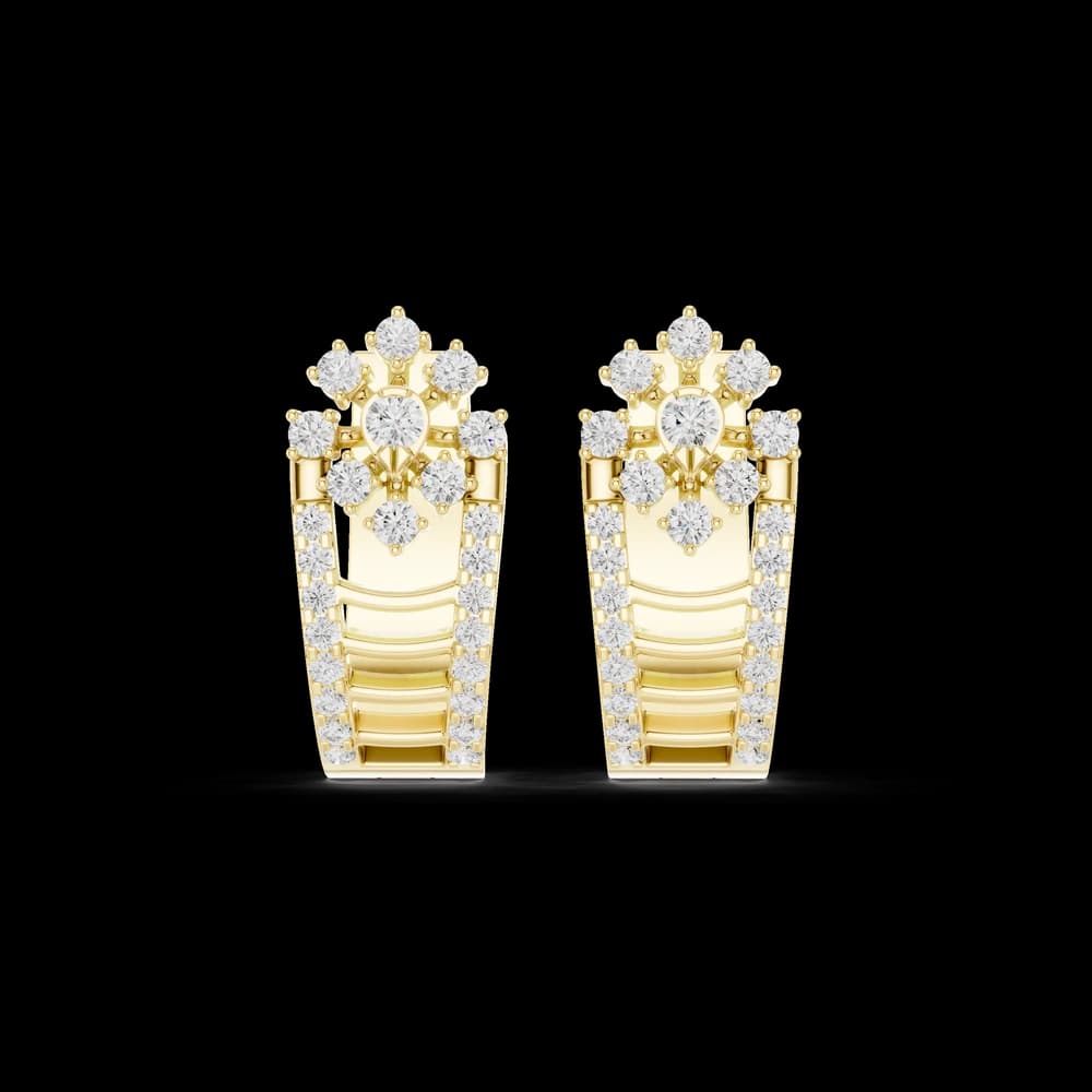 Deep Space lab grown diamond earring design - Image 3 Deep Space lab grown diamond earring design, view 3 of 6