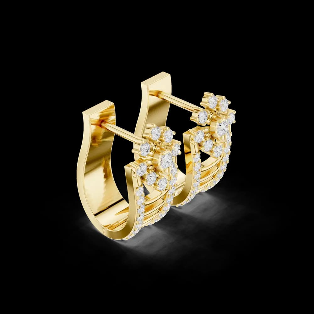 Deep Space lab grown diamond earring design - Image 4 Deep Space lab grown diamond earring design, view 4 of 6