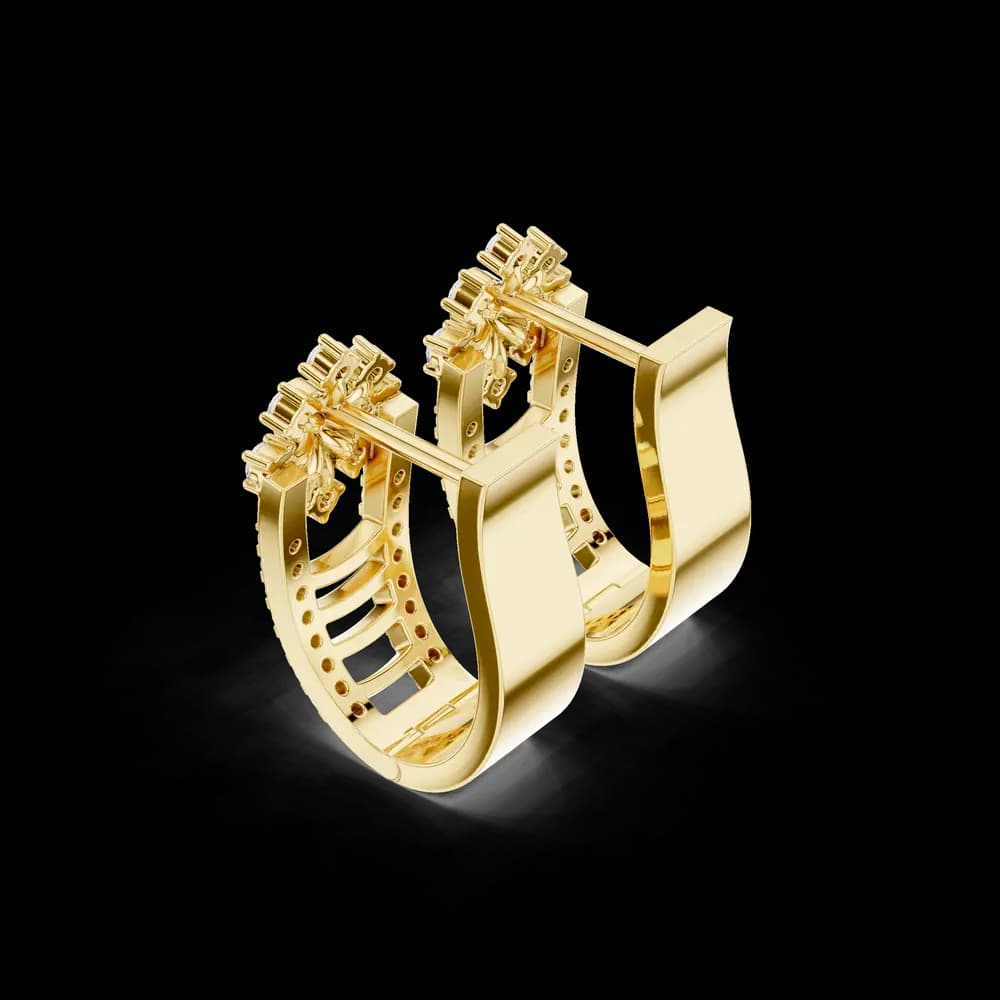 Deep Space lab grown diamond earring design - Image 5 Deep Space lab grown diamond earring design, view 5 of 6