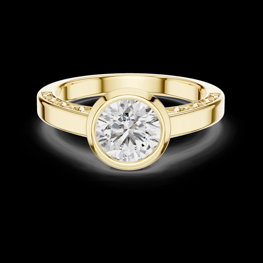Minimalist Bezel Round Lab Grown Diamond Ring - Image 3 Minimalist Bezel Round Lab Grown Diamond Ring, view 3 of 5