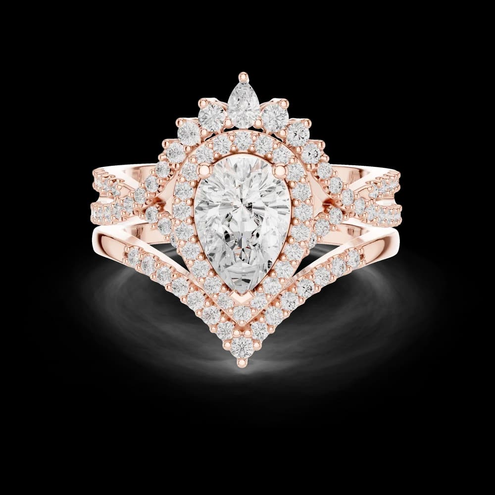 Delicate Edge Lab Grown Pear Diamond Ring - Image 1 Delicate Edge Lab Grown Pear Diamond Ring, view 1 of 6