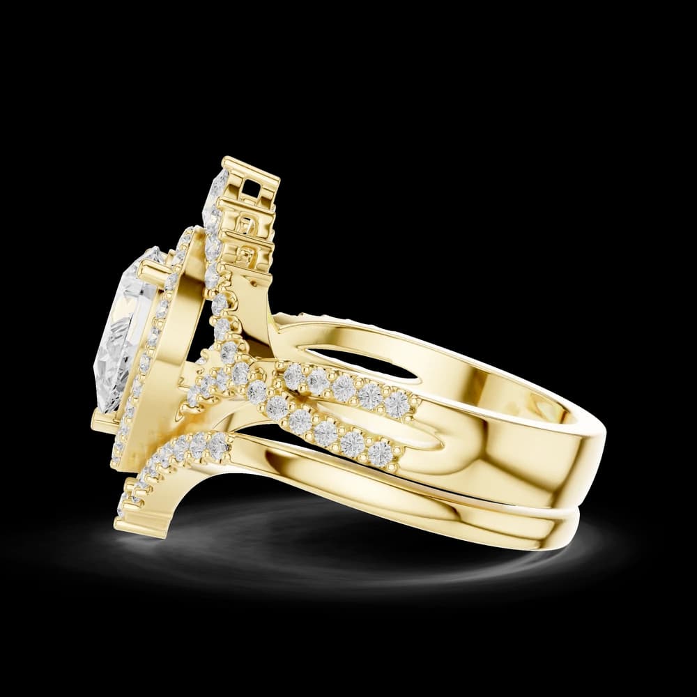 Delicate Edge Lab Grown Pear Diamond Ring - Image 6 Delicate Edge Lab Grown Pear Diamond Ring, view 6 of 6