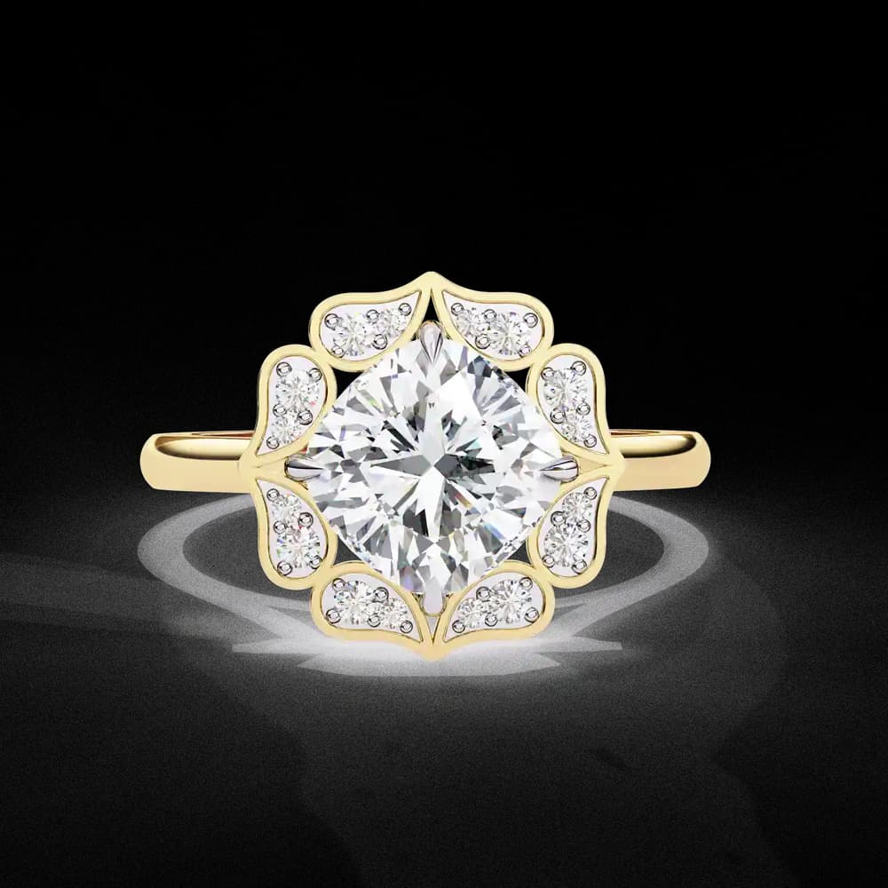 Delicate Petal Lab Grown Diamond Ring - Image 3 Delicate Petal Lab Grown Diamond Ring, view 3 of 4