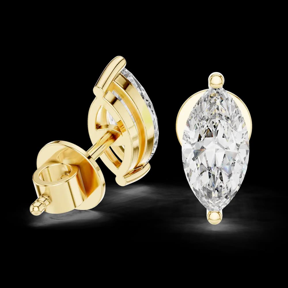 Delicate Oval Lab Grown Diamond Earrings - Image 1 Delicate Oval Lab Grown Diamond Earrings, view 1 of 3