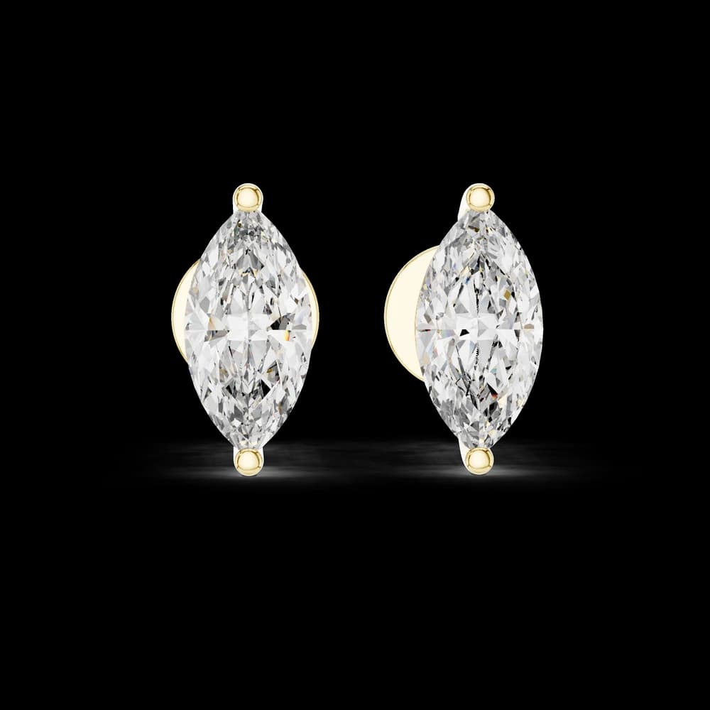 Delicate Oval Lab Grown Diamond Earrings - Image 3 Delicate Oval Lab Grown Diamond Earrings, view 3 of 3