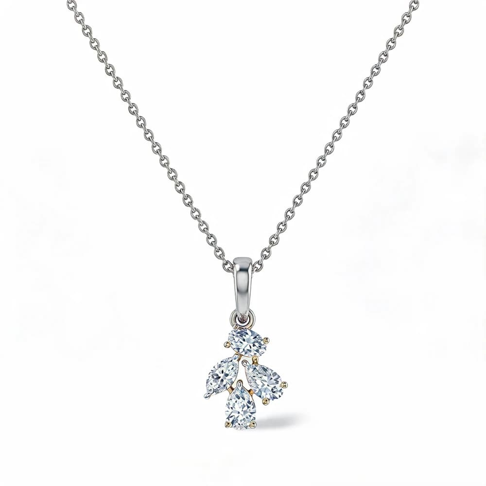 Multi Shape Lab Grown Diamond Pendant - Image 4 Multi Shape Lab Grown Diamond Pendant, view 4 of 5