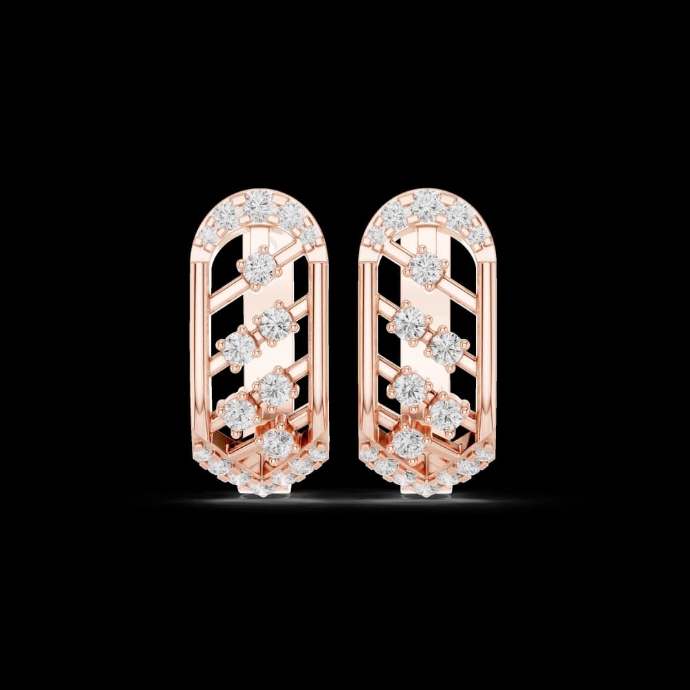 Desert Rose Lab Grown Diamond Earrings Jewelry - Image 1 Desert Rose Lab Grown Diamond Earrings Jewelry, view 1 of 6