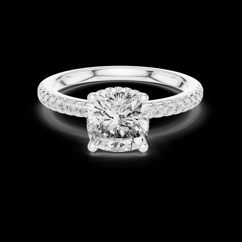 Desert Rose Lab Grown Diamond Pave Ring - Image 2 Desert Rose Lab Grown Diamond Pave Ring, view 2 of 6