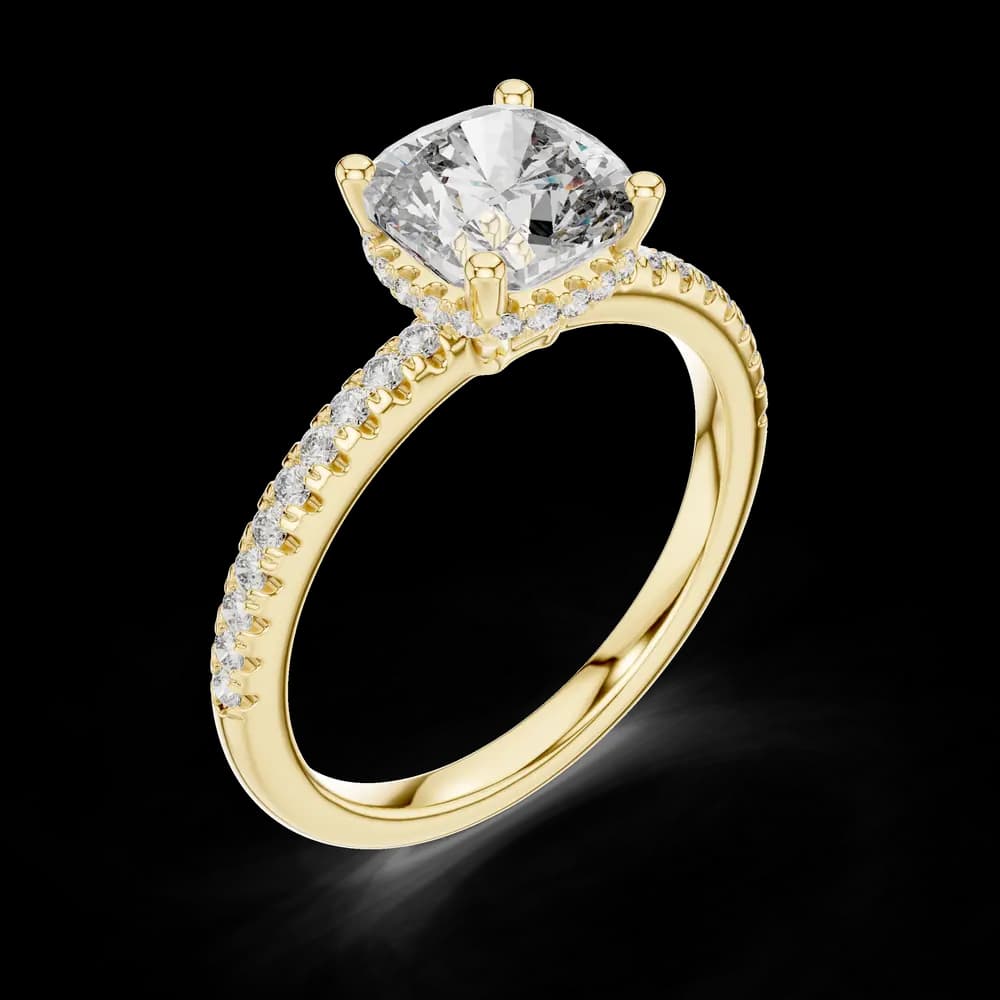 Desert Rose Lab Grown Diamond Pave Ring - Image 5 Desert Rose Lab Grown Diamond Pave Ring, view 5 of 6