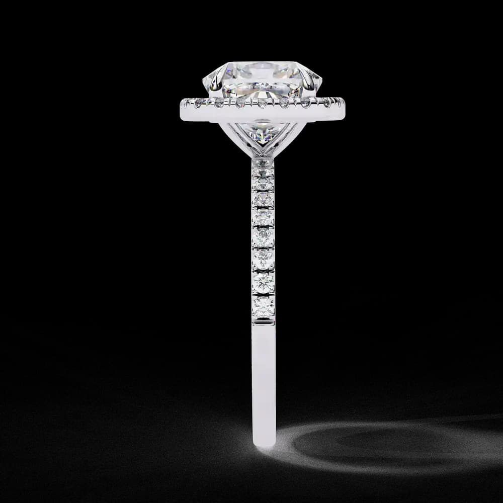 Designer Cushion Halo Lab Grown Diamond Ring - Image 6 Designer Cushion Halo Lab Grown Diamond Ring, view 6 of 12