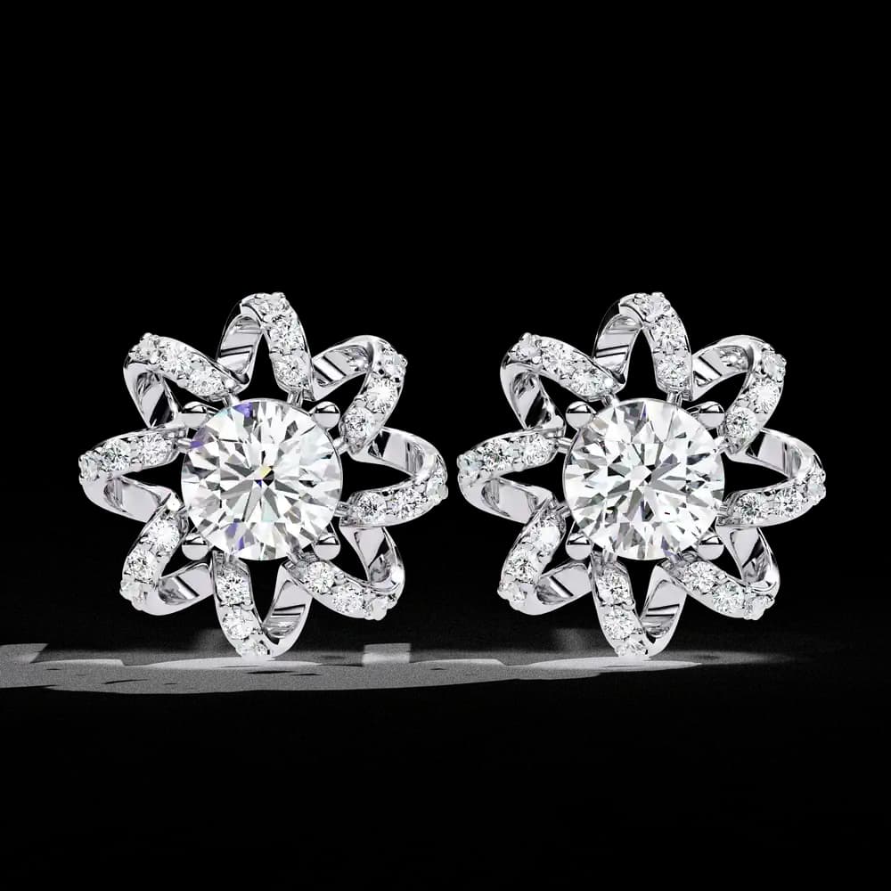 Designer Inspired Lab Grown Diamond Studs - Image 12 Designer Inspired Lab Grown Diamond Studs, view 12 of 15