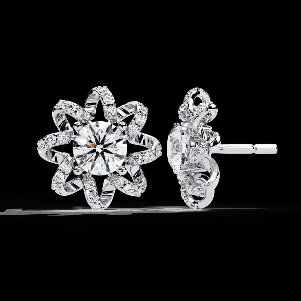 Designer Inspired Lab Grown Diamond Studs - Image 14 Designer Inspired Lab Grown Diamond Studs, view 14 of 15
