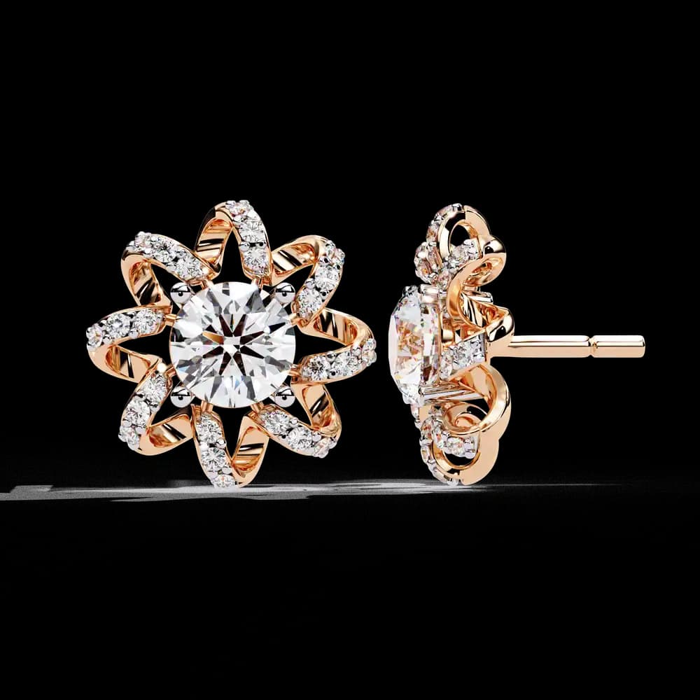 Designer Inspired Lab Grown Diamond Studs - Image 2 Designer Inspired Lab Grown Diamond Studs, view 2 of 15