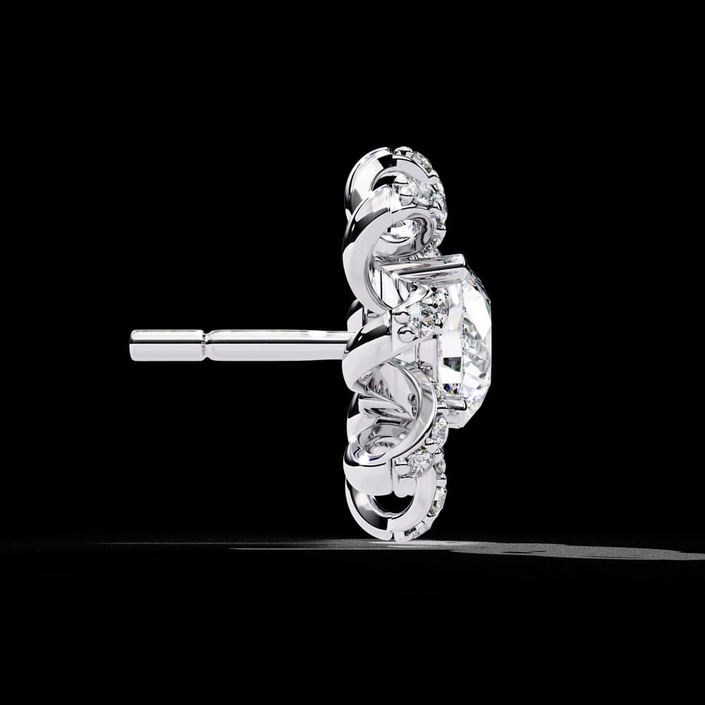 Designer Inspired Lab Grown Diamond Studs - Image 3 Designer Inspired Lab Grown Diamond Studs, view 3 of 15