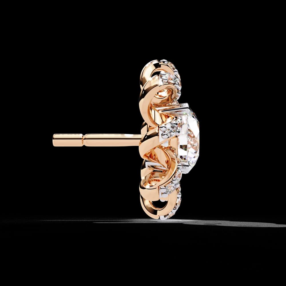 Designer Inspired Lab Grown Diamond Studs - Image 4 Designer Inspired Lab Grown Diamond Studs, view 4 of 15