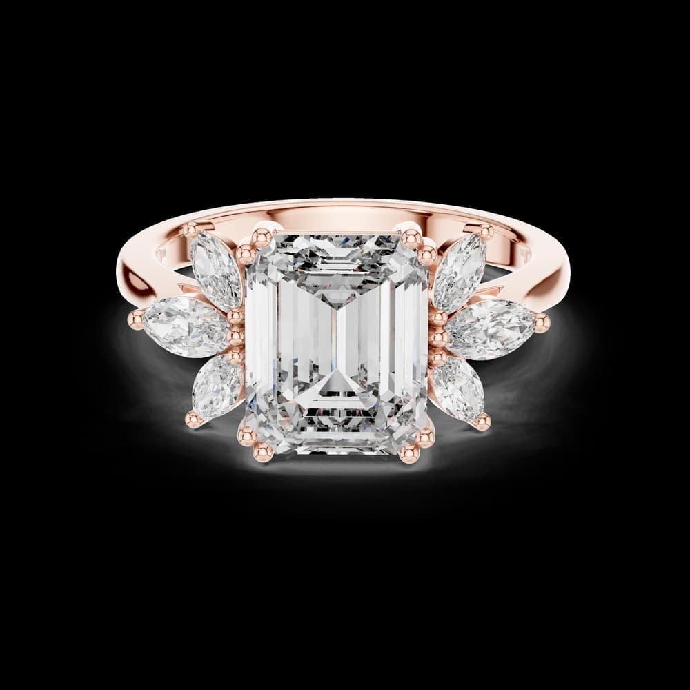 Dew Droplet Lab Grown Diamond Minimalist Ring - Image 1 Dew Droplet Lab Grown Diamond Minimalist Ring, view 1 of 6