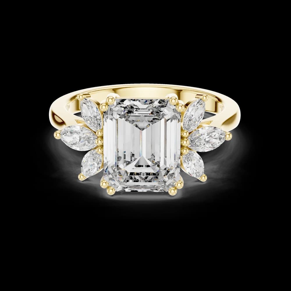 Dew Droplet Lab Grown Diamond Minimalist Ring - Image 3 Dew Droplet Lab Grown Diamond Minimalist Ring, view 3 of 6