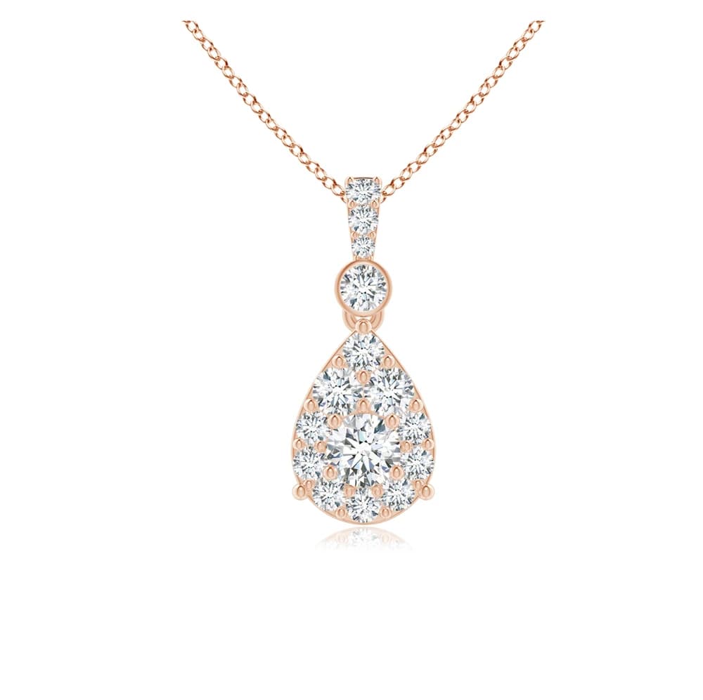 Lab Grown Diamond Cluster Pear-Shaped Pendant - Image 2 Lab Grown Diamond Cluster Pear-Shaped Pendant, view 2 of 4