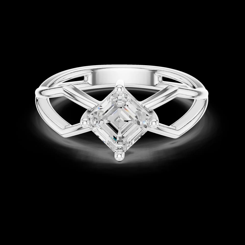 Cushion Solitaire Lab Grown Diamond Ring - Image 2 Cushion Solitaire Lab Grown Diamond Ring, view 2 of 6