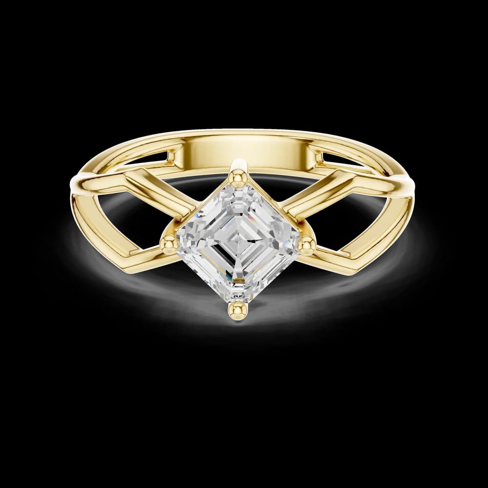 Cushion Solitaire Lab Grown Diamond Ring - Image 3 Cushion Solitaire Lab Grown Diamond Ring, view 3 of 6