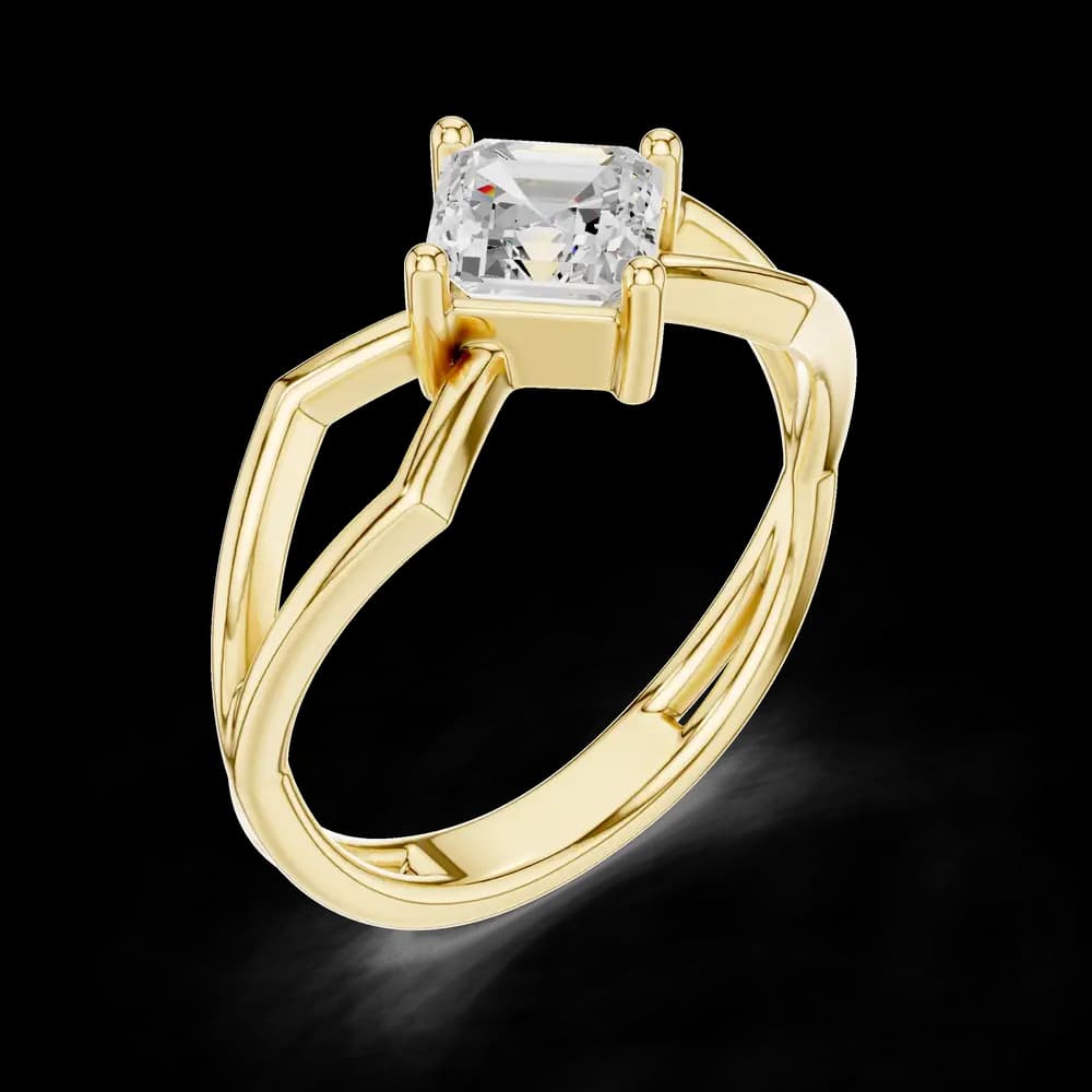 Cushion Solitaire Lab Grown Diamond Ring - Image 5 Cushion Solitaire Lab Grown Diamond Ring, view 5 of 6