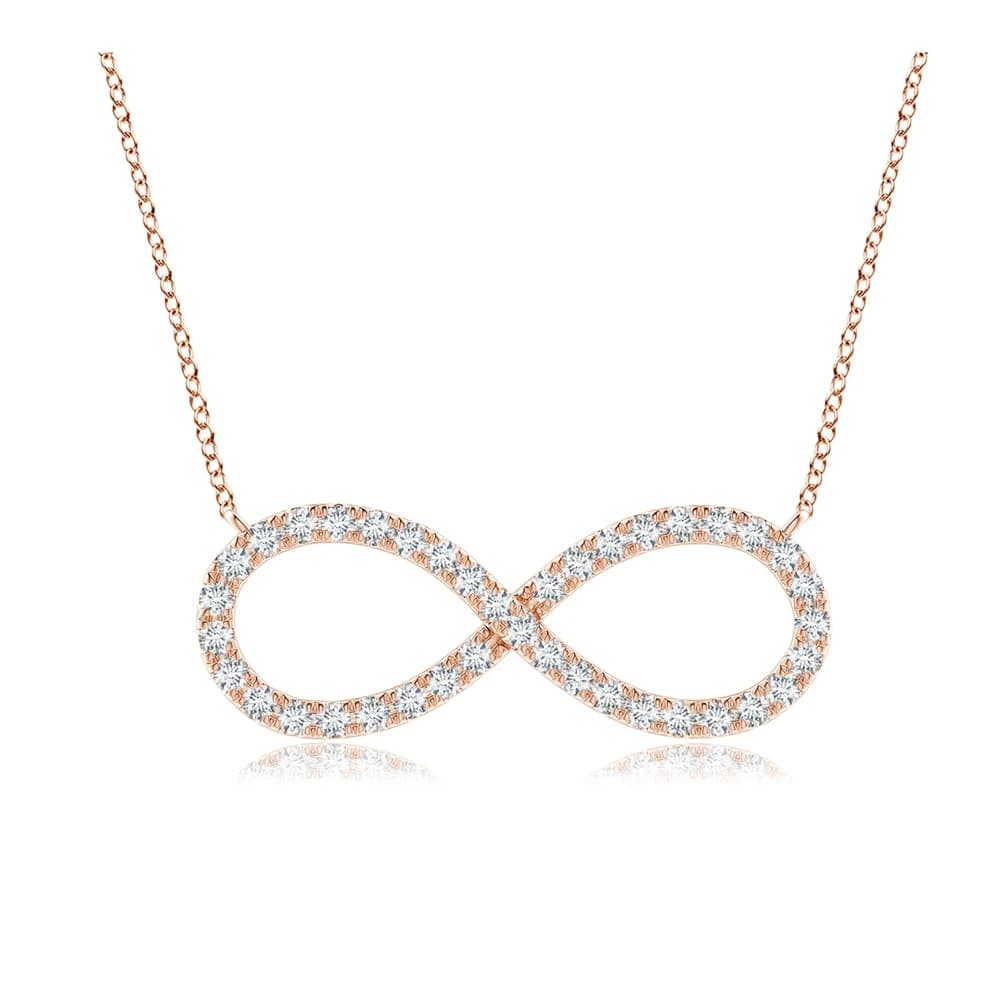 Lab Grown Diamond Infinity Pendant with Chain - Image 3 Lab Grown Diamond Infinity Pendant with Chain, view 3 of 4