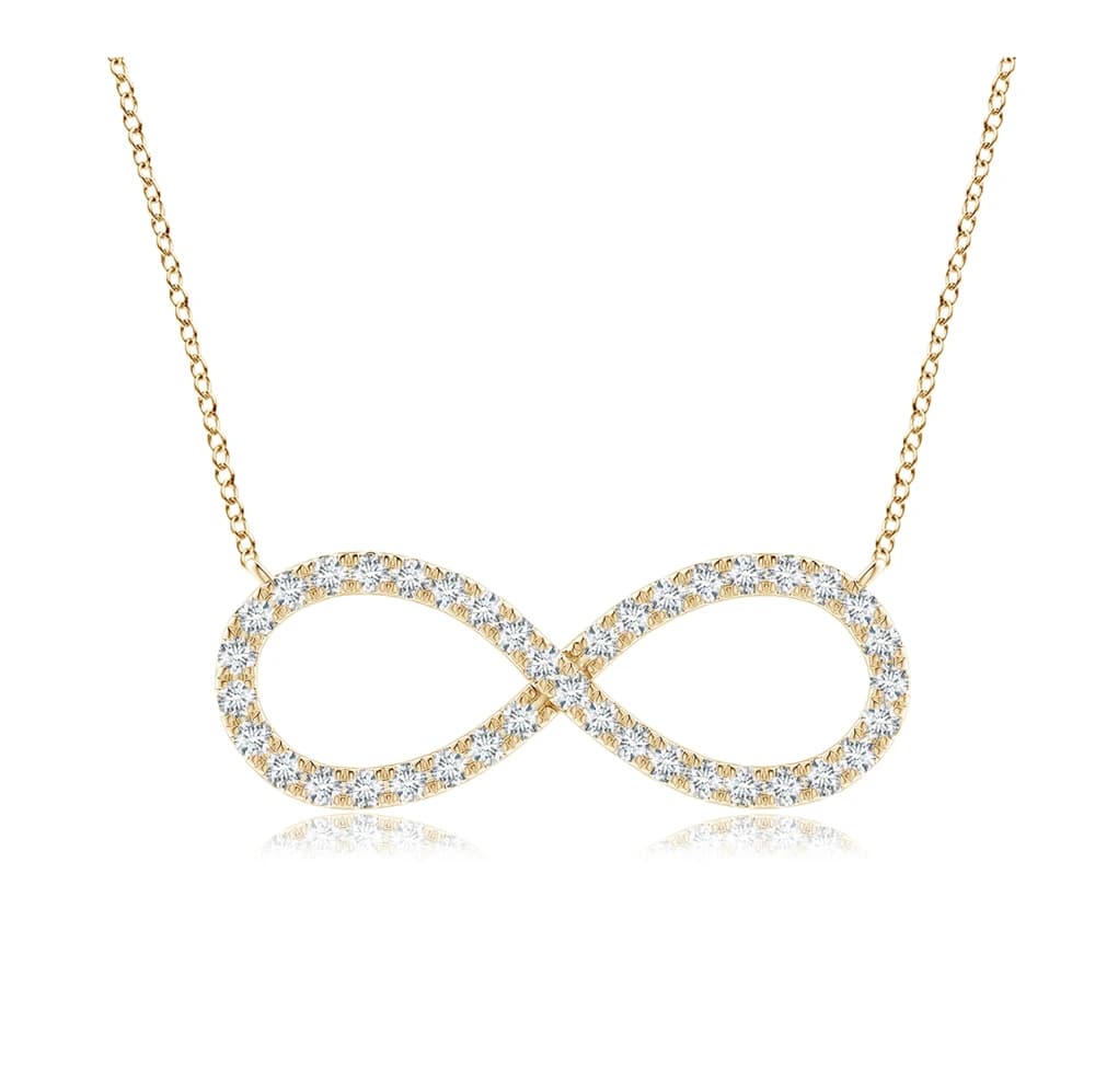 Lab Grown Diamond Infinity Pendant with Chain - Image 4 Lab Grown Diamond Infinity Pendant with Chain, view 4 of 4