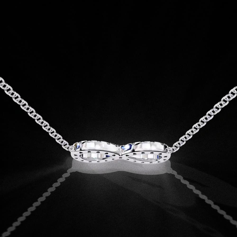 Lab Grown Diamond Infinity Pendant Necklace - Image 13 Lab Grown Diamond Infinity Pendant Necklace, view 13 of 22