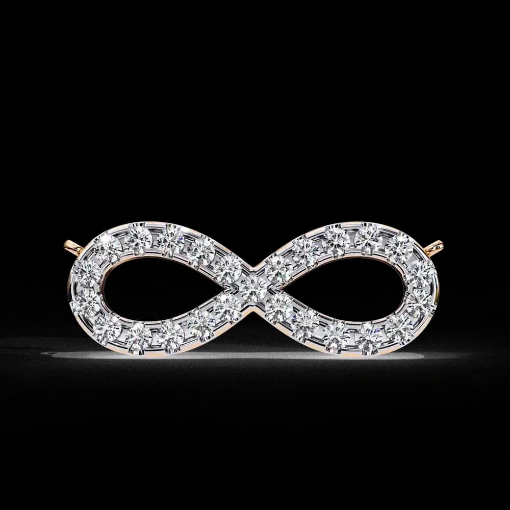 Lab Grown Diamond Infinity Pendant Necklace - Image 14 Lab Grown Diamond Infinity Pendant Necklace, view 14 of 22