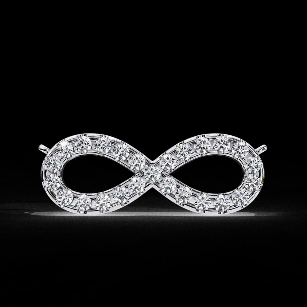 Lab Grown Diamond Infinity Pendant Necklace - Image 15 Lab Grown Diamond Infinity Pendant Necklace, view 15 of 22