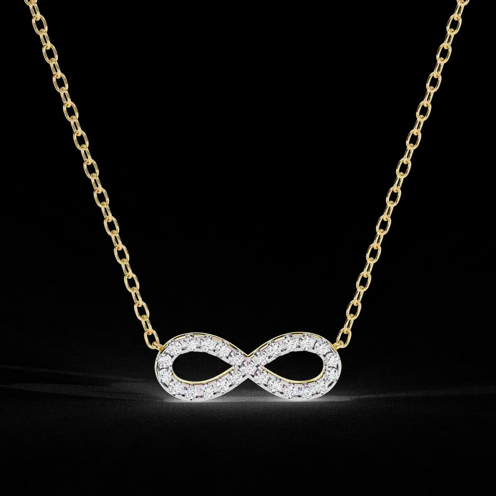 Lab Grown Diamond Infinity Pendant Necklace - Image 2 Lab Grown Diamond Infinity Pendant Necklace, view 2 of 22