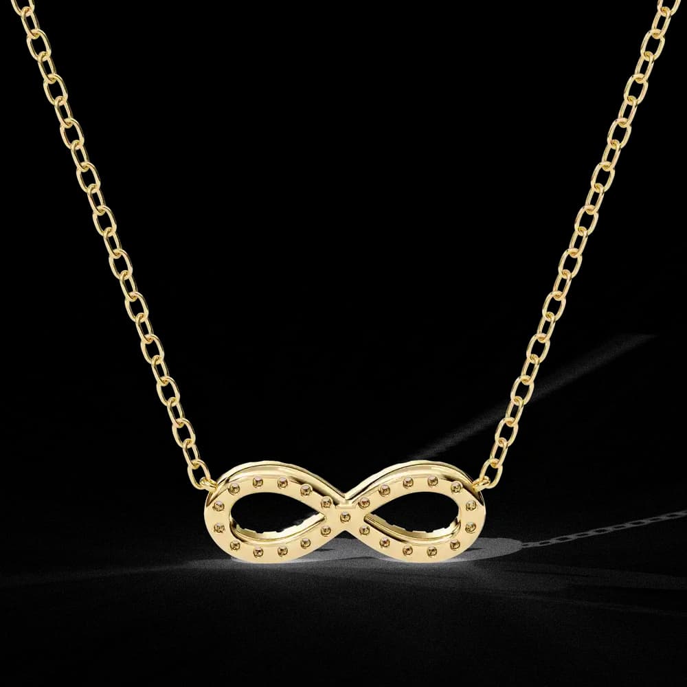 Lab Grown Diamond Infinity Pendant Necklace - Image 21 Lab Grown Diamond Infinity Pendant Necklace, view 21 of 22