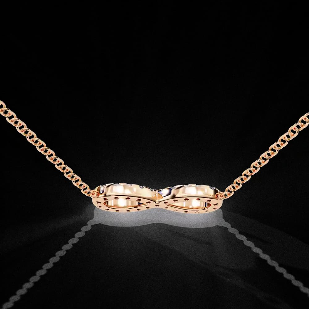 Lab Grown Diamond Infinity Pendant Necklace - Image 4 Lab Grown Diamond Infinity Pendant Necklace, view 4 of 22