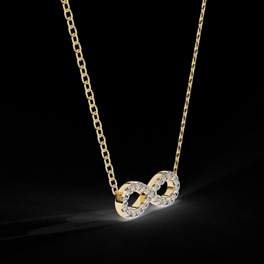 Lab Grown Diamond Infinity Pendant Necklace - Image 7 Lab Grown Diamond Infinity Pendant Necklace, view 7 of 22