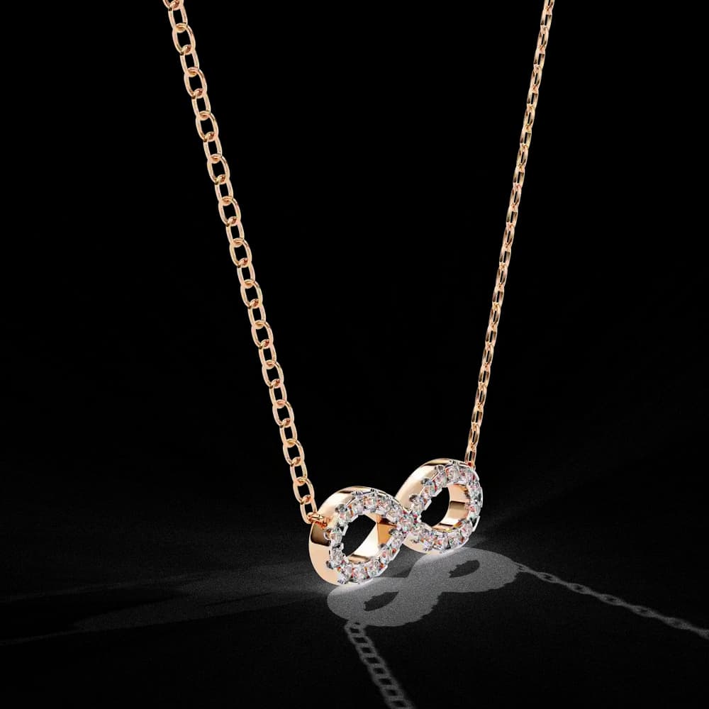 Lab Grown Diamond Infinity Pendant Necklace - Image 8 Lab Grown Diamond Infinity Pendant Necklace, view 8 of 22