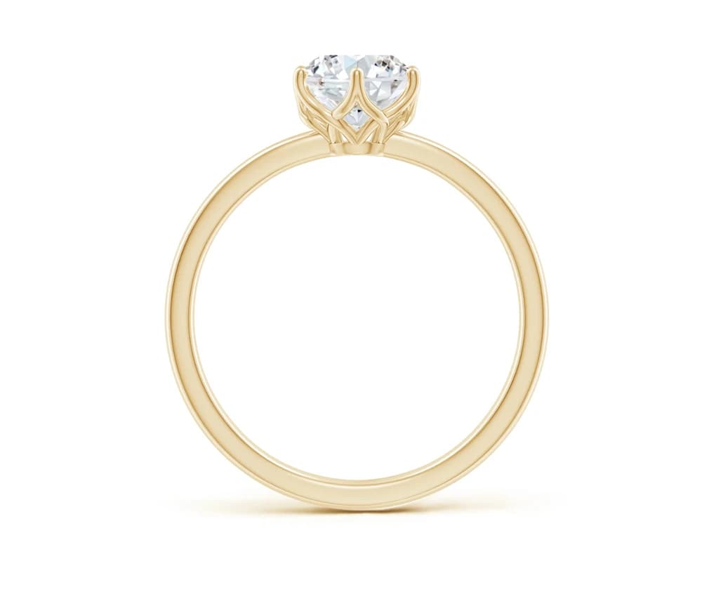 Round Lab Grown Diamond Classic Engagement Ring - Image 4 Round Lab Grown Diamond Classic Engagement Ring, view 4 of 7