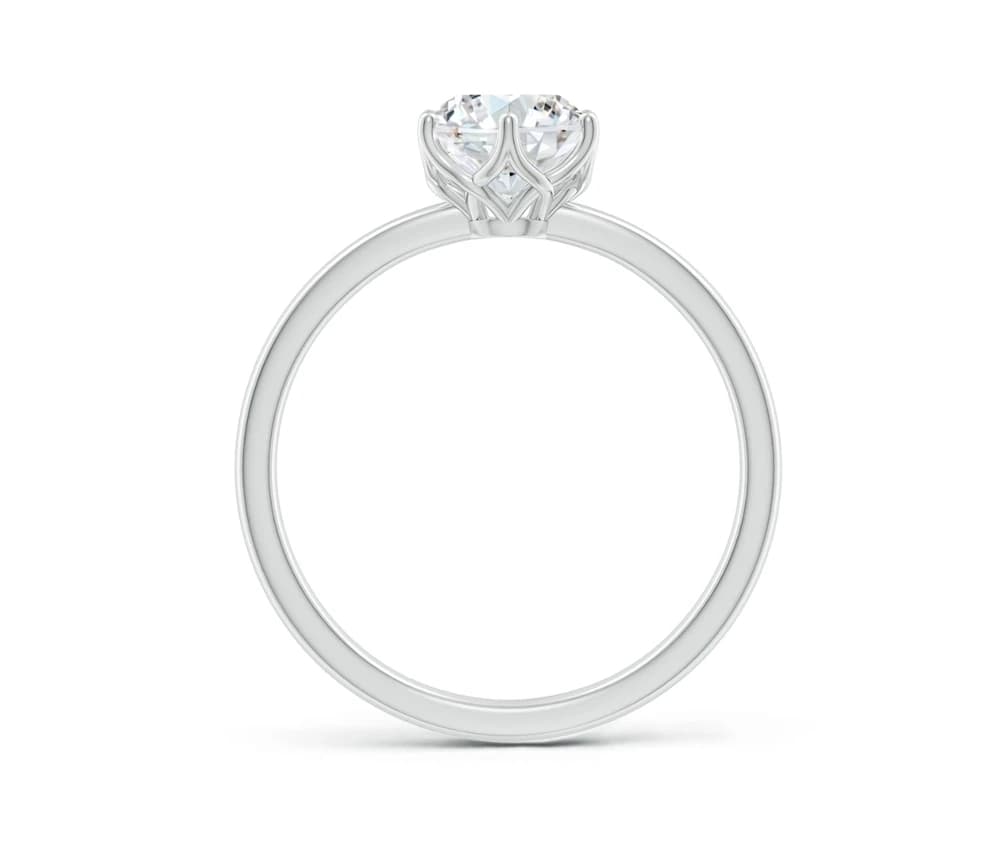 Round Lab Grown Diamond Classic Engagement Ring - Image 5 Round Lab Grown Diamond Classic Engagement Ring, view 5 of 7