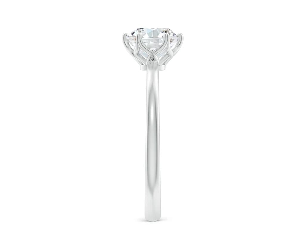 Round Lab Grown Diamond Classic Engagement Ring - Image 7 Round Lab Grown Diamond Classic Engagement Ring, view 7 of 7