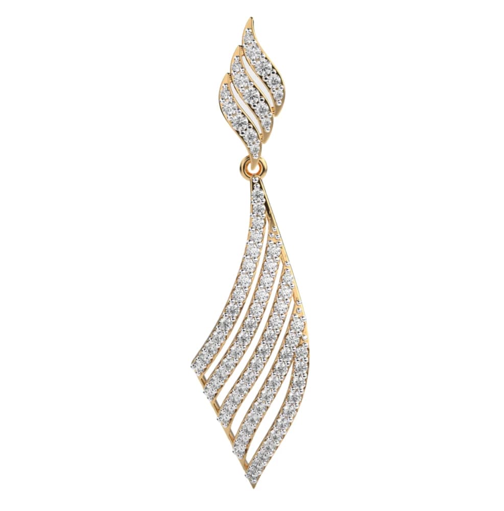 Lab Grown Diamond Tie Style Pendant with Chain - Image 2 Lab Grown Diamond Tie Style Pendant with Chain, view 2 of 4