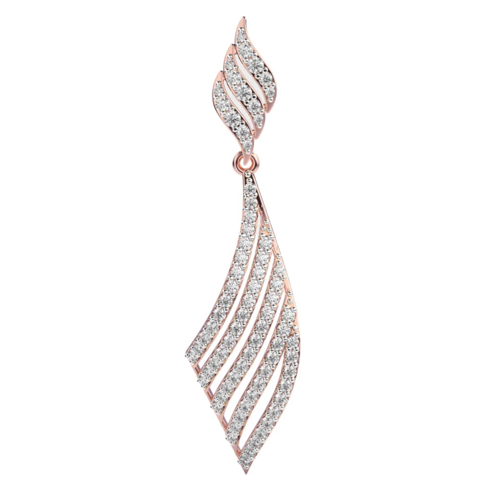 Lab Grown Diamond Tie Style Pendant with Chain - Image 3 Lab Grown Diamond Tie Style Pendant with Chain, view 3 of 4