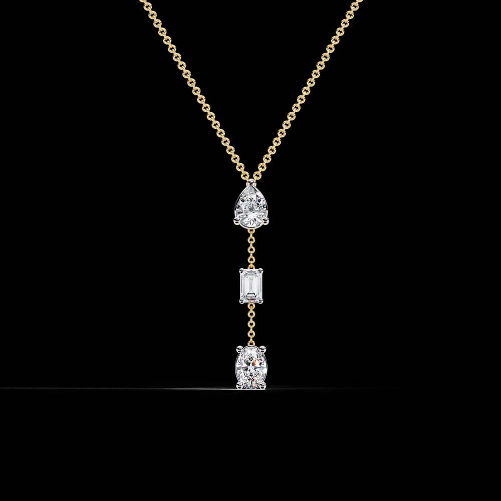 Lab Grown Diamond Y Drop Necklace - Image 1 Lab Grown Diamond Y Drop Necklace, view 1 of 4