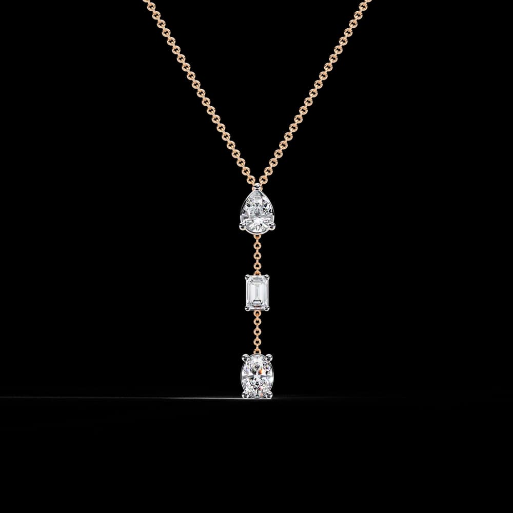 Lab Grown Diamond Y Drop Necklace - Image 2 Lab Grown Diamond Y Drop Necklace, view 2 of 4
